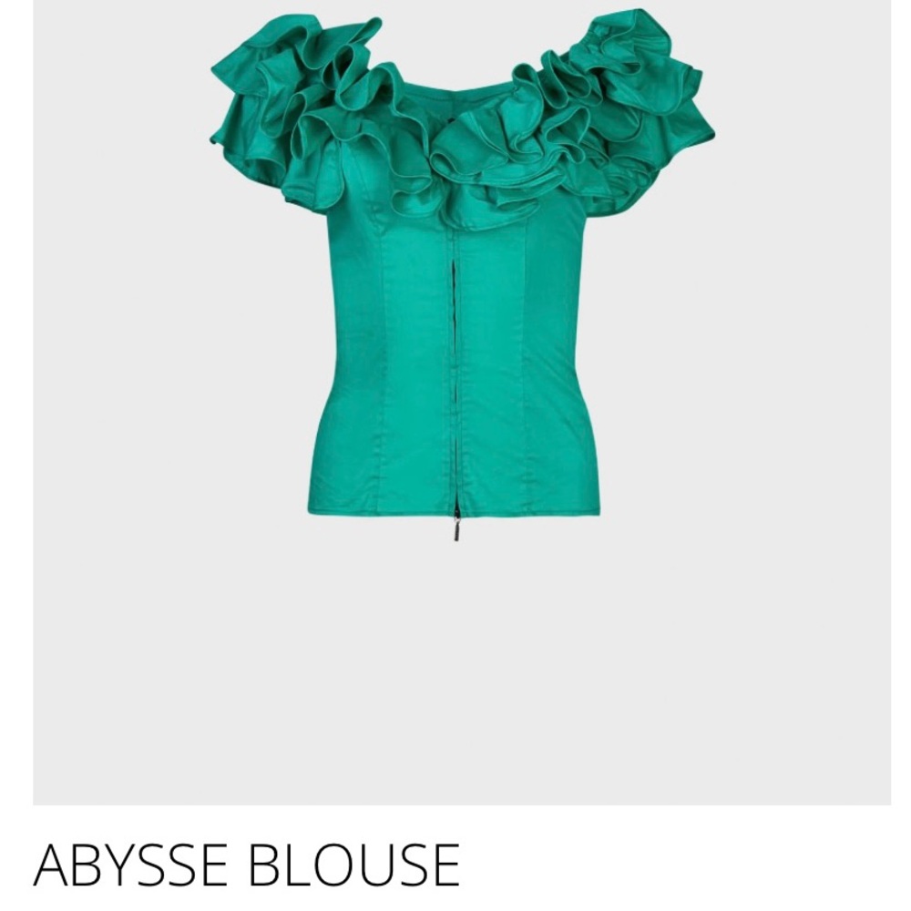 Anne Fontaine Abysse Corset Ruffle Shirt